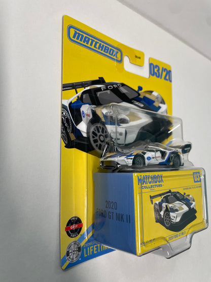 Matchbox Collectors 1/64 2020 Ford GT MK II White - HVW11