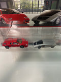 Hot Wheels 1/64 Premium Car Culture 2 Pack Lamborghini Countach LP5000 QV & Lancia Stratos Zero