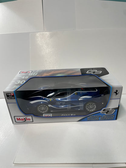 Maisto 1/18 Ferrari FXX-K Evo Blue & White