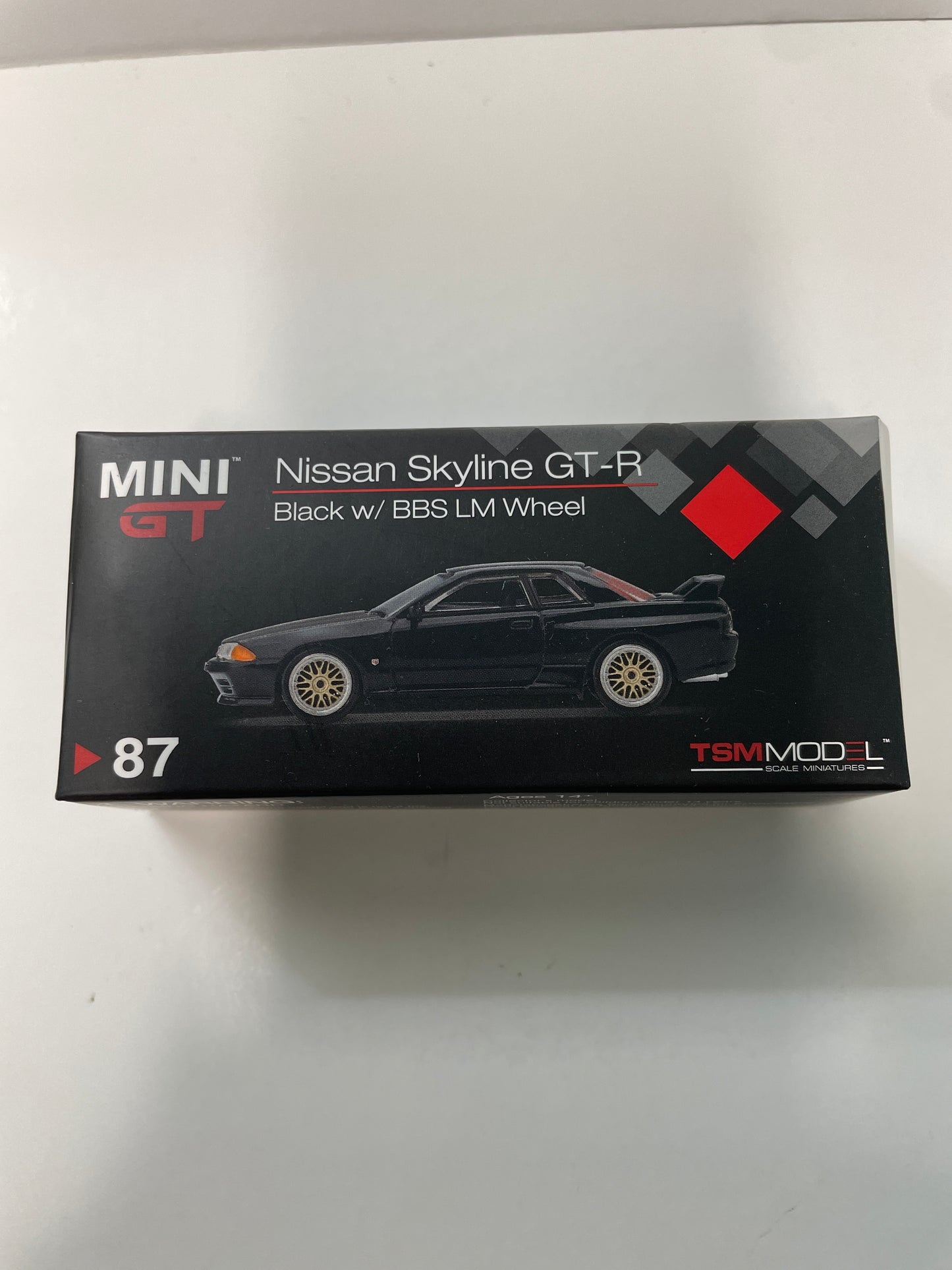 Mini GT 1/64 Nissan Skyline GT-R Black w/ BBS LM Wheel Black MGT00087-MJ - Loose w/ Damaged Box