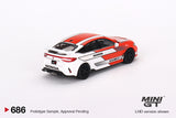 Mini GT 1/64 Honda Civic TYPE R #1 2023 Pace Car Red