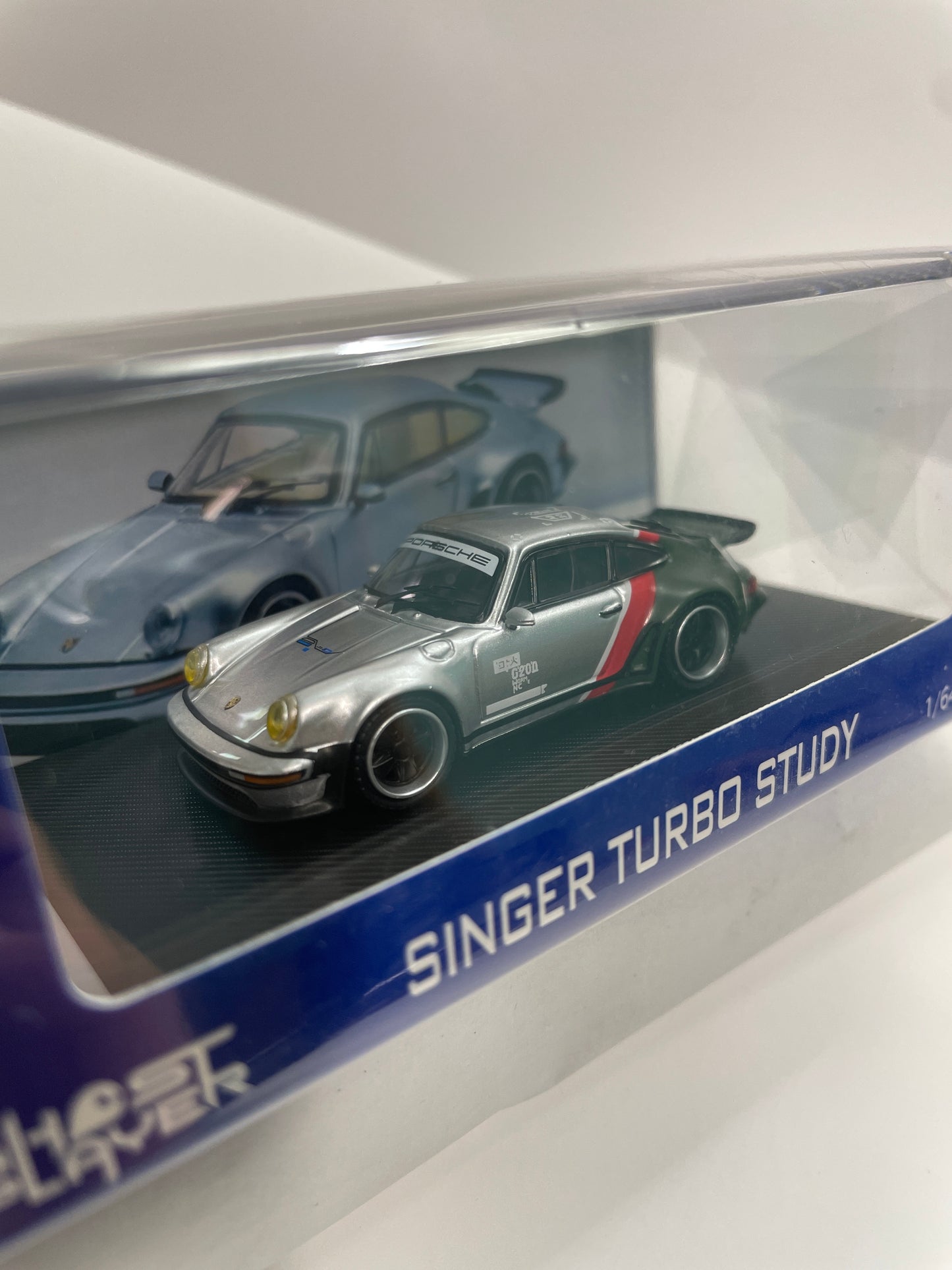 Ghost Player 1/64 Porsche Singer Turbo Study Cyberpunk Livery Silver