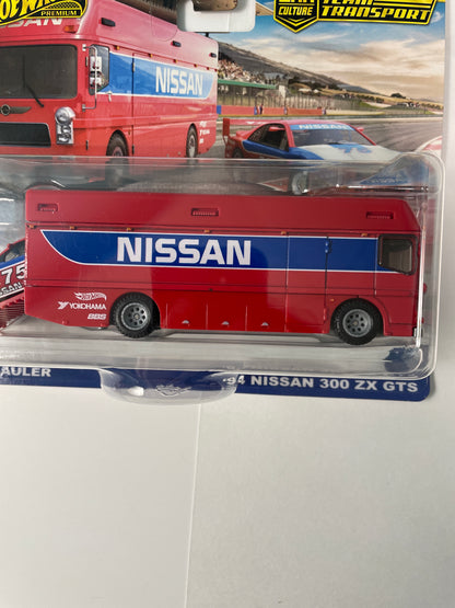 Hot Wheels 1/64 Car Culture Team Transport Euro Hauler w/ ‘94 Nissan 300 ZX GTS - Damaged Card