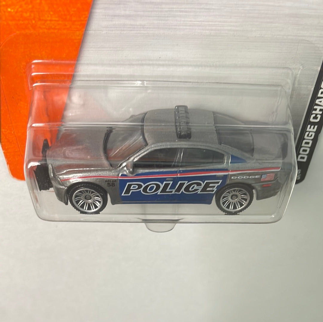Matchbox 1/64 Police Dodge Charger Pursuit Grey