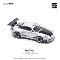 Pop Race 1/64 Porsche RWB 997 Silver