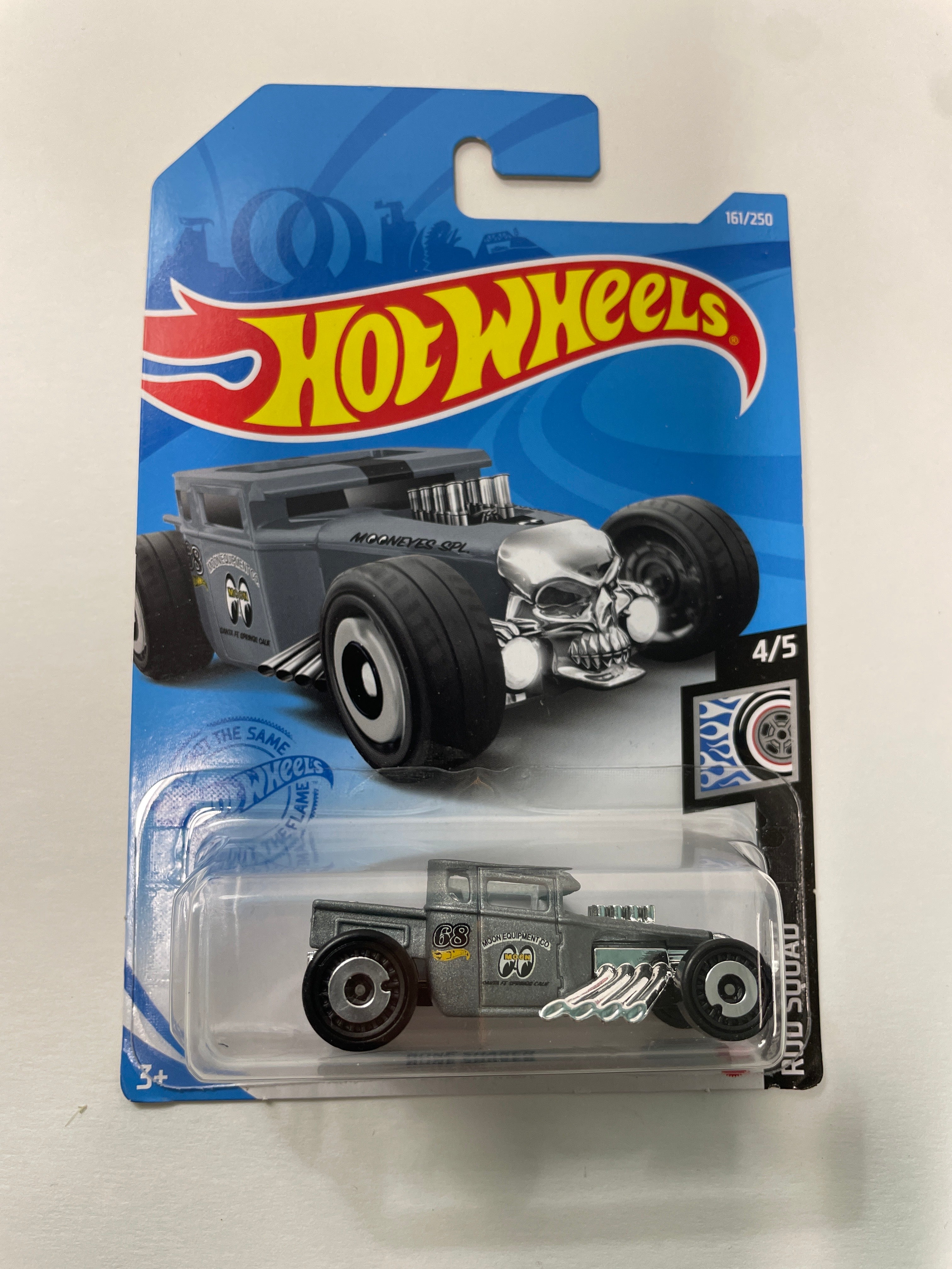Hot Wheels 1/64 Bone Shaker Mooneyes Grey - Damaged Box – Flipn