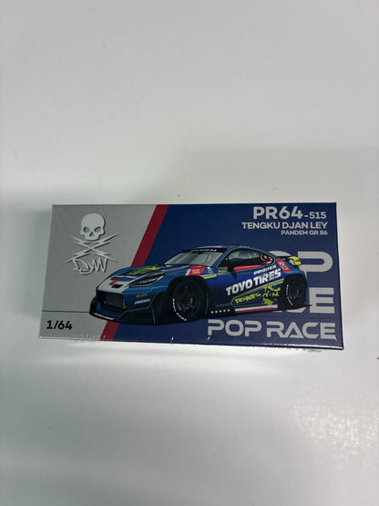 Pop Race 1/64 TMCS Malaysia 2026 Special Edition Tengku Djan Ley Pandem Toyota GR86 Blue - PR64-0515