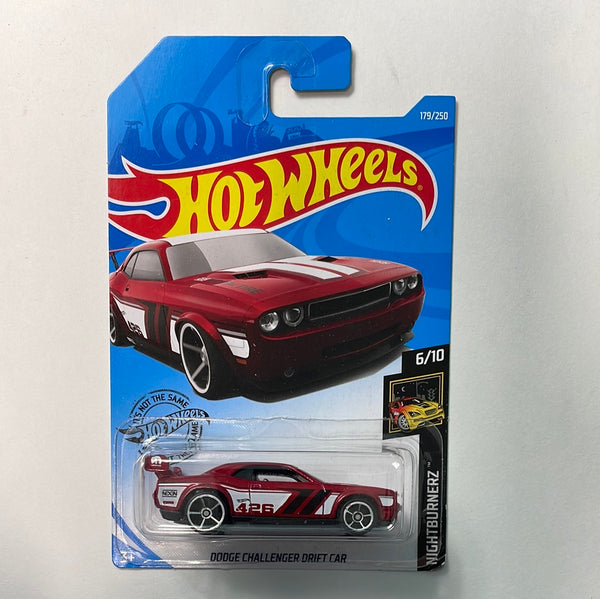 Hot Wheels Dodge Challenger Drift Car #426 Red - Damaged Card