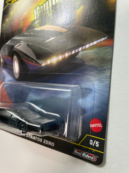 *Chase* Hot Wheels 1/64 Car Culture Hammer Drops Lancia Stratos Zero Black - HRW10 - Damaged Car