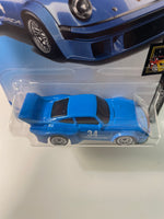 Hot Wheels 1/64 Porsche 934.5 Blue - Damaged Card