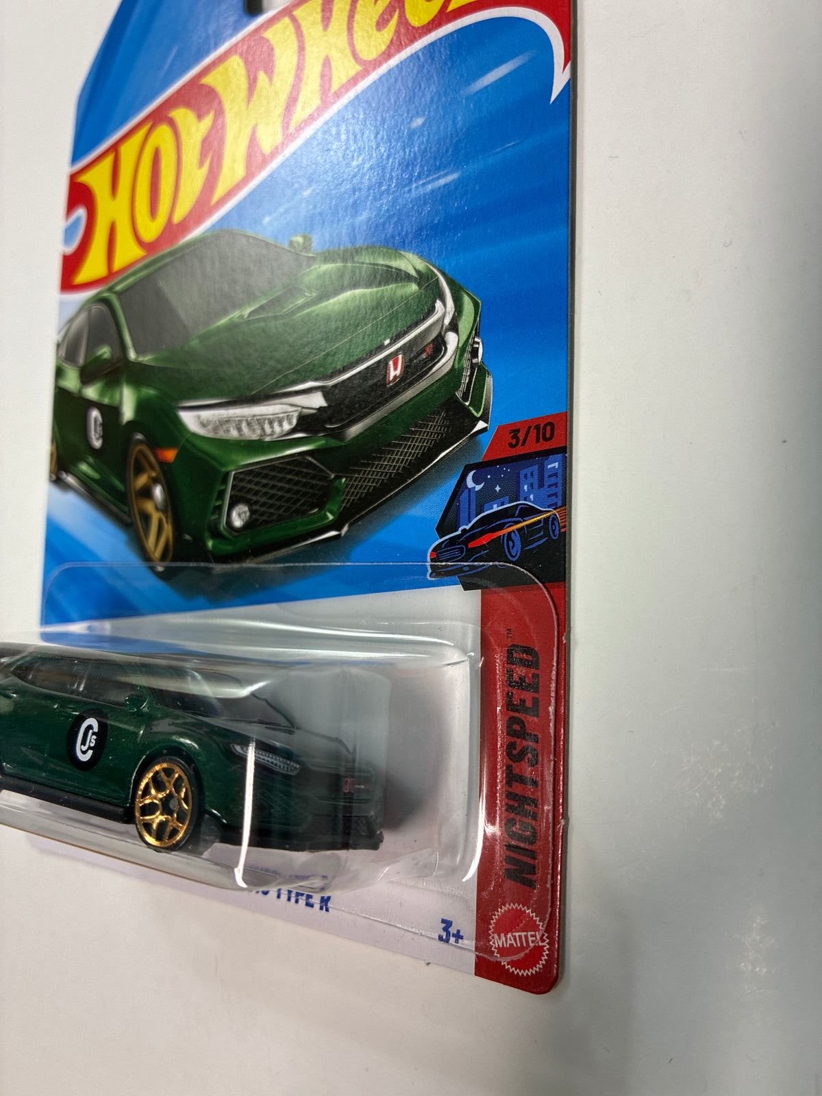 Hot Wheels 1/64 2018 Honda Civic Type R Green