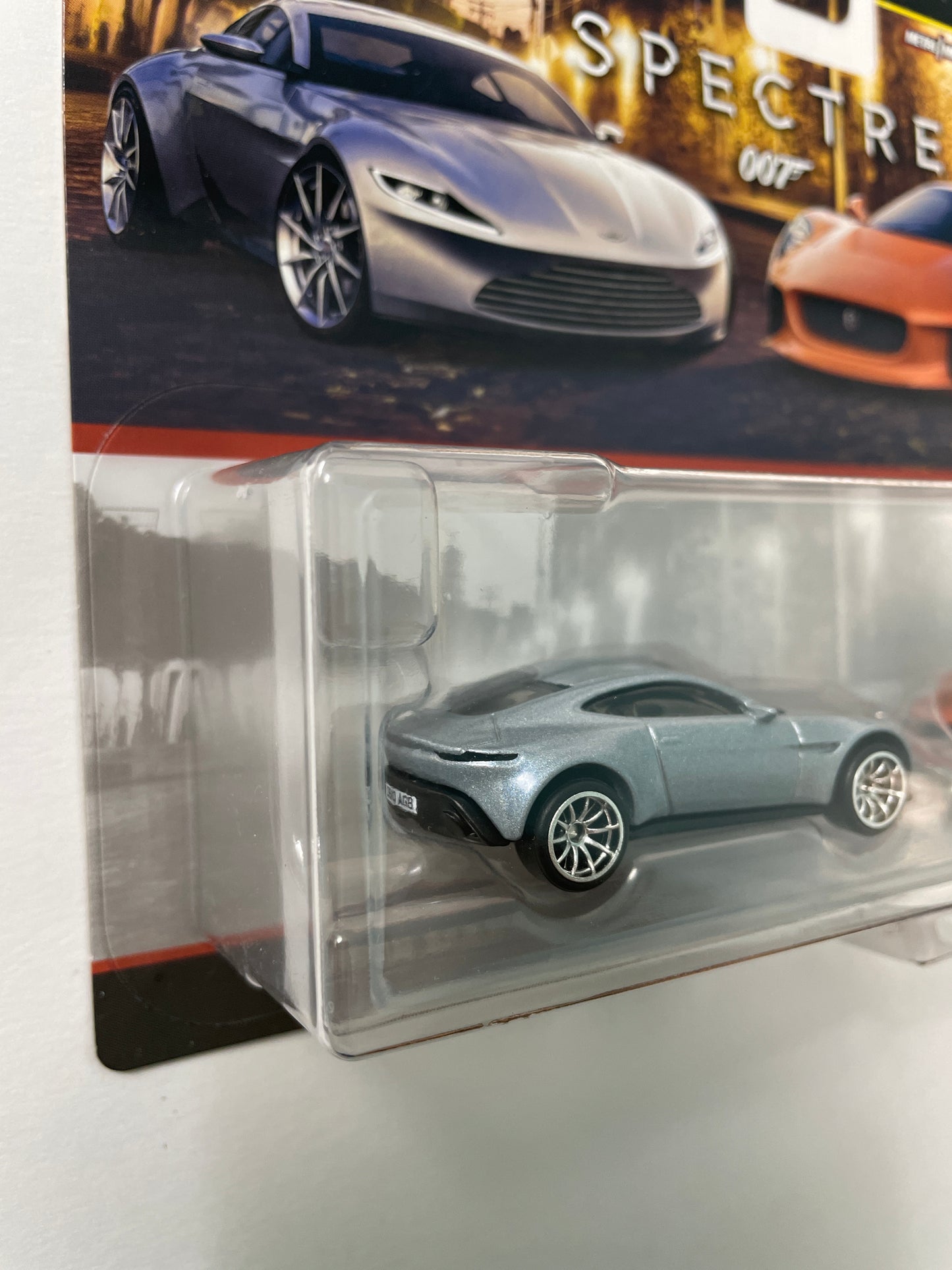Hot Wheels 1/64 Premium Car Culture 2 Pack Spectre 007 Aston Martin DB10 Silver & Jaguar C-X75 Orange - JBL04