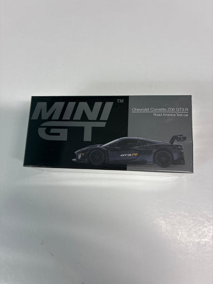 Mini GT 1/64 Chevrolet Corvette Z06 GT3.R Road America Test car Black - MGT01186