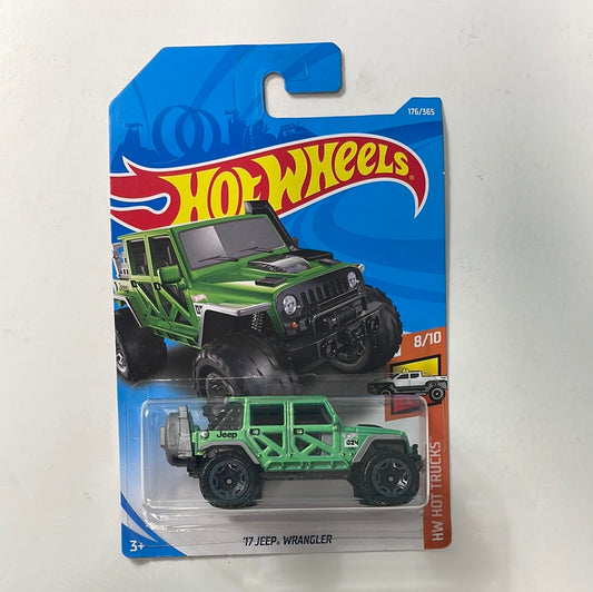 Hot Wheels 1/64 ‘17 Jeep Wrangler Green - Damaged Card