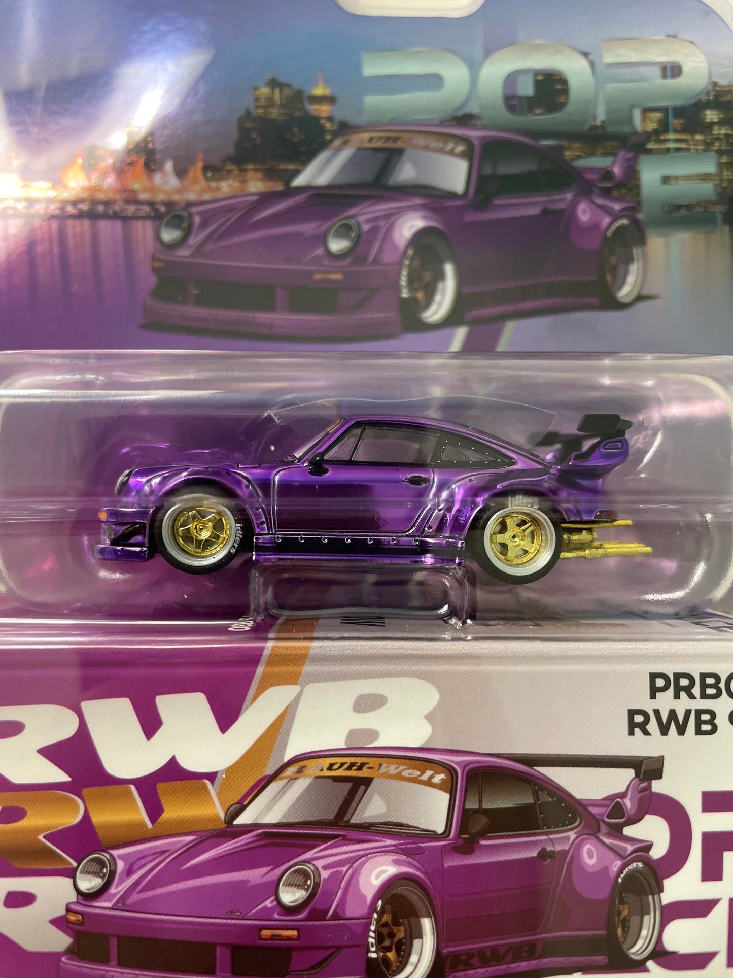 Pop Race 1/64 Porsche RWB 930 Vancouver 2026 Edition Purple Chrome - PRB003