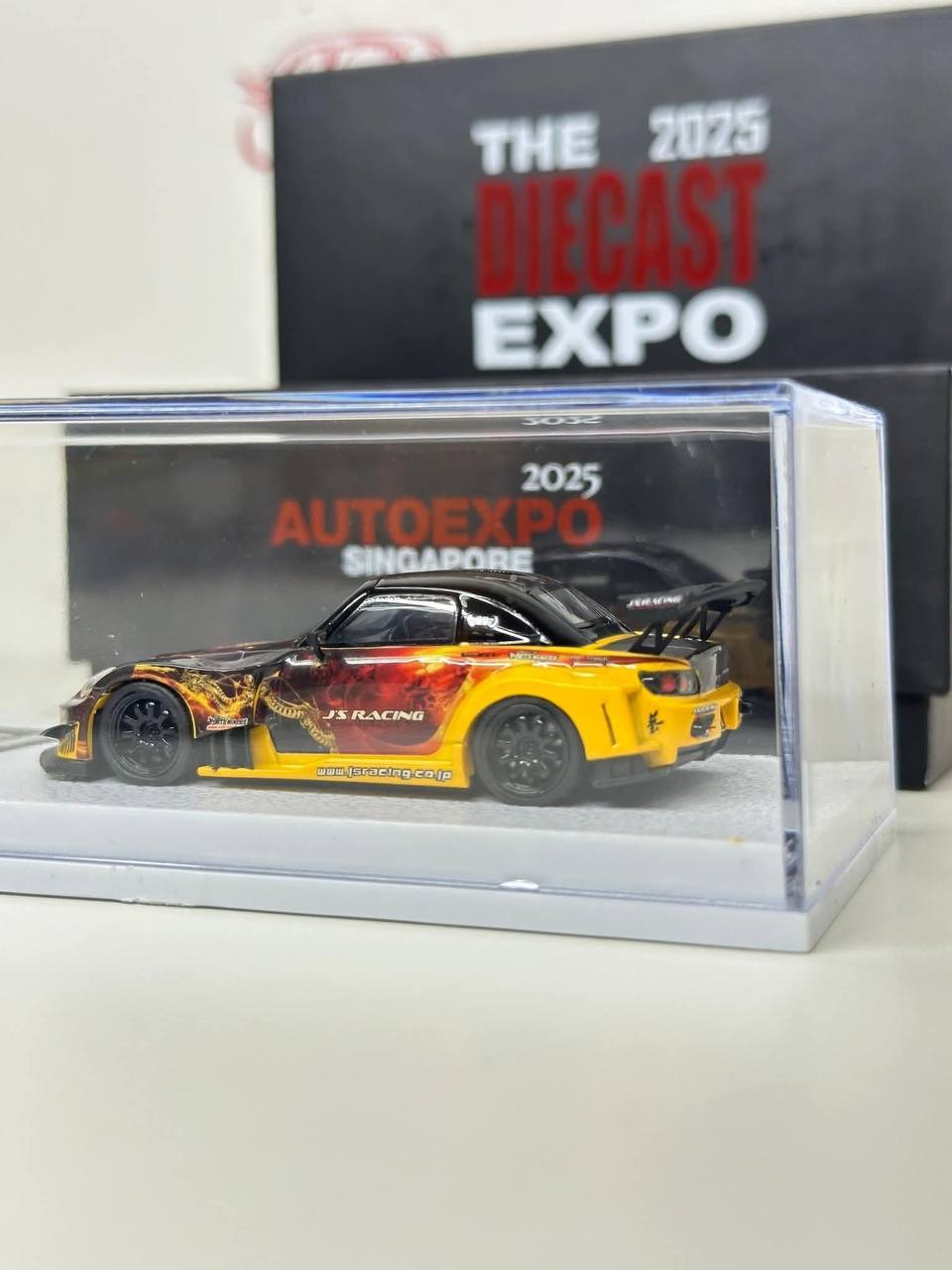 SLC 1/64 2025 Auto Expo Singapore Honda S2000 J's Racing Yellow