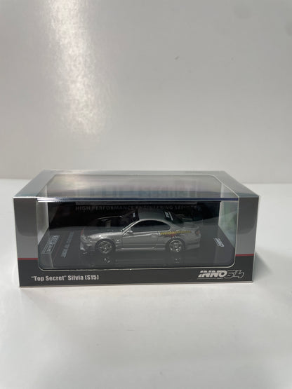 Inno64 1/64 Top Secret Nissan Silvia S15 Silver - IN64-S15TS-SIL