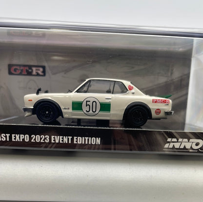 Inno64 1/64 Nissan Skyline 2000 GT-R (KPGC10) Malaysia Diecast Expo 2023 Event Edition White