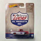 Hot Wheels 1/64 Pop Culture Vintage Oil Custom  ‘62 Chevy Pickup Red