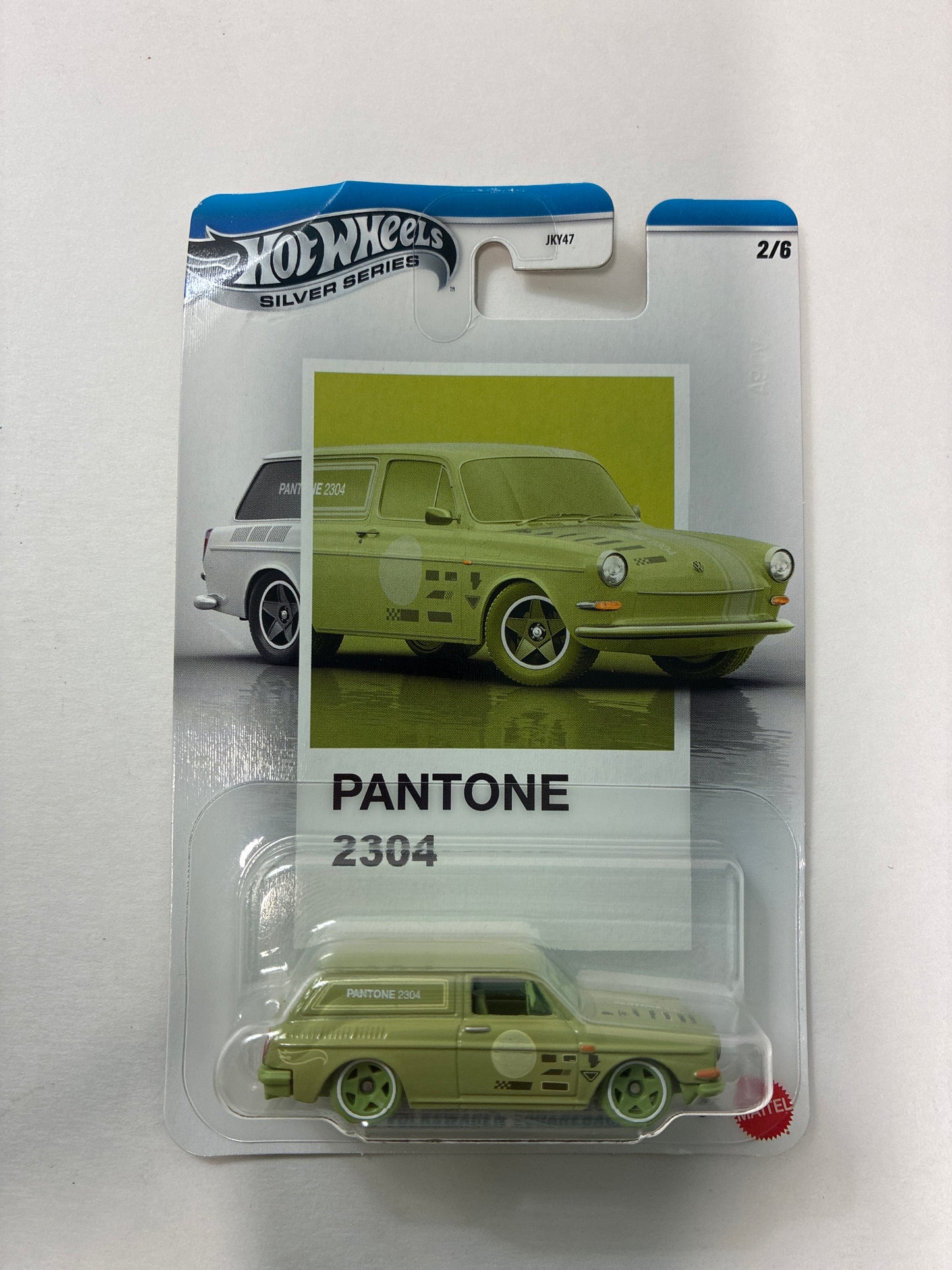 Hot Wheels 1/64 Silver Series Pantone #2304 Custom/ Personnalise '69 Volkswagen Squareback Green - JKY60 - Damaged Bpx