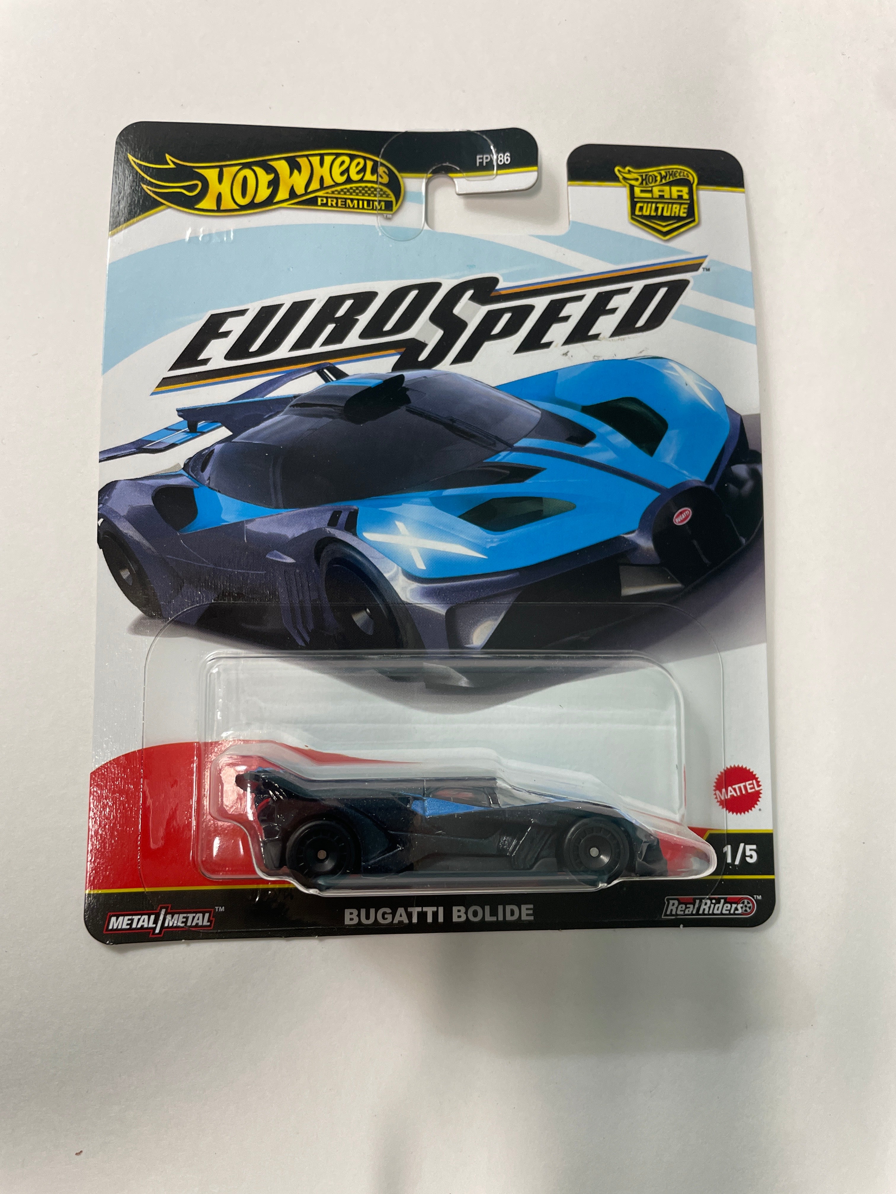 Hot Wheels 1/64 Car Culture Euro Speed Bugatti Bolide Blue - JBK79 Hot Wheels 1/64 Car Culture Euro Speed Bugatti Bolide Blue - JBK79