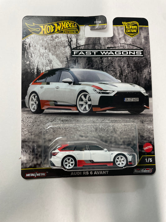 Hot Wheels 1/64 Car Culture Fast Wagons Audi RS 6 Avant White