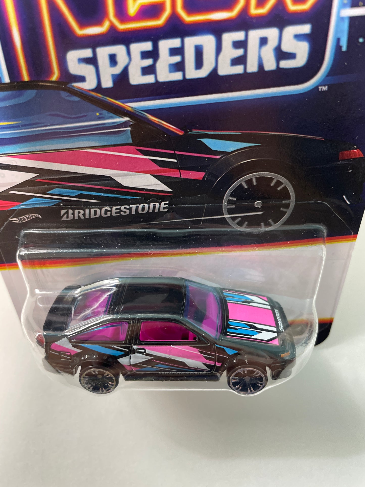 Hot Wheels 1/64 Neon Speeders Toyota AE-86 Corolla Black & Pink