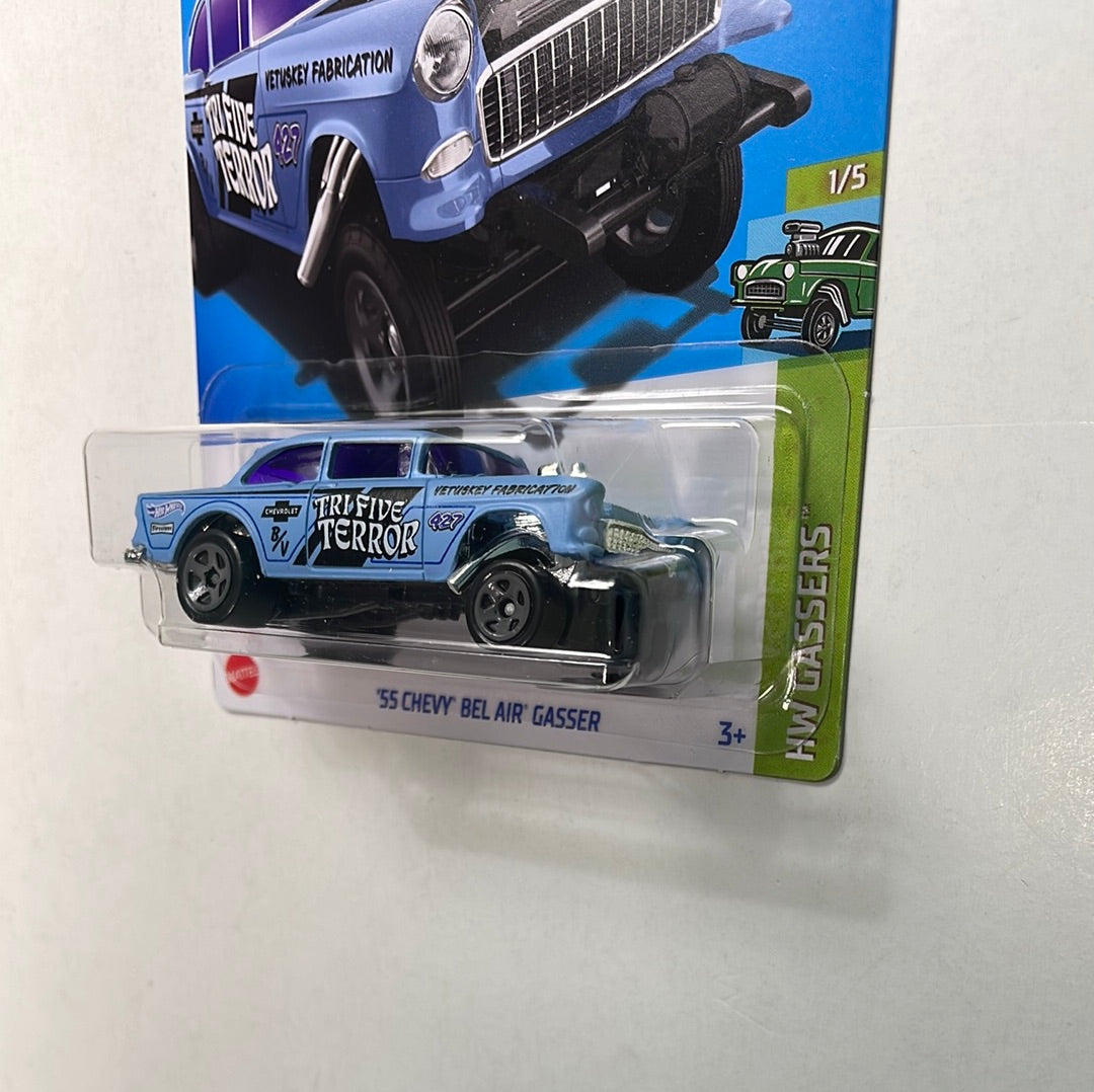 Hot Wheels 1/64 ‘55 Chevy Bel Air Gasser Blue