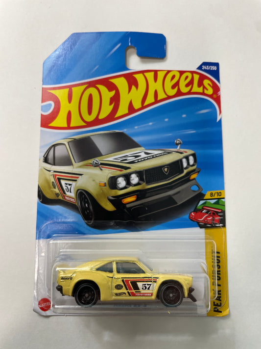 Hot Wheels 1/64 Mazda RX-3 Yellow - Damaged Box