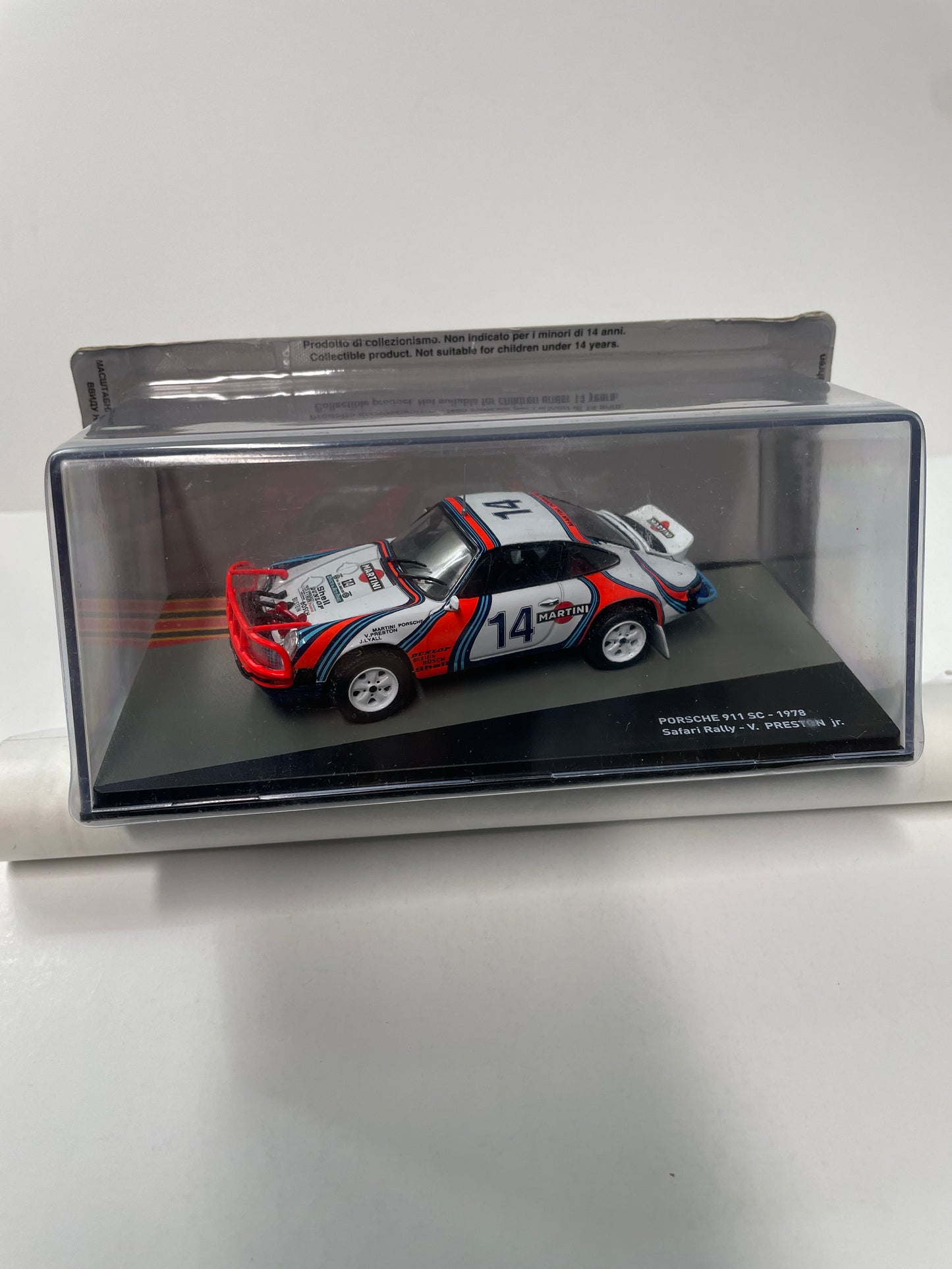 Altaya 1/43 Porsche 911 SC 1978 Safari Rally #14 White & Red