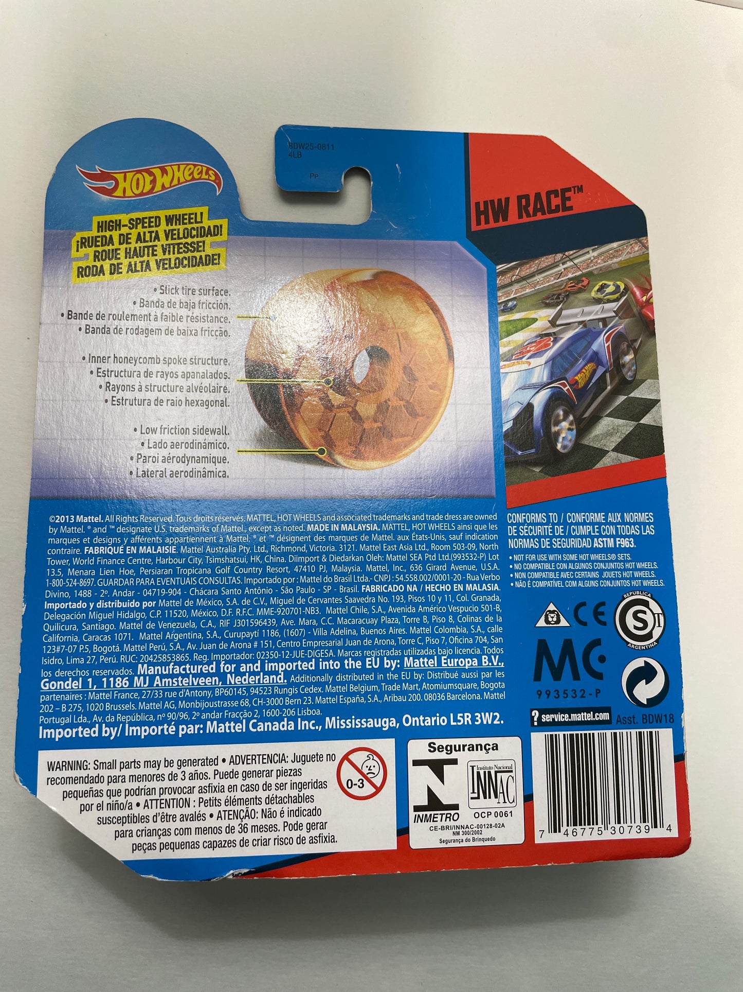 Hot Wheels 1/64 High Speed Wheels Track Stars Ballistik Red BDW25 - Damaged Box