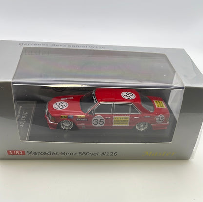 1/64 Master Mercedes-Benz 560sel W126 Lowered Red