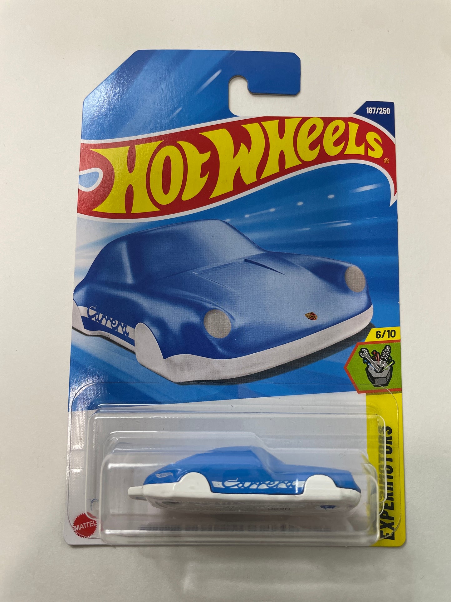 Hot Wheels 1/64 Porsche 911 Carrera Clip/ À Attache Blue & White
