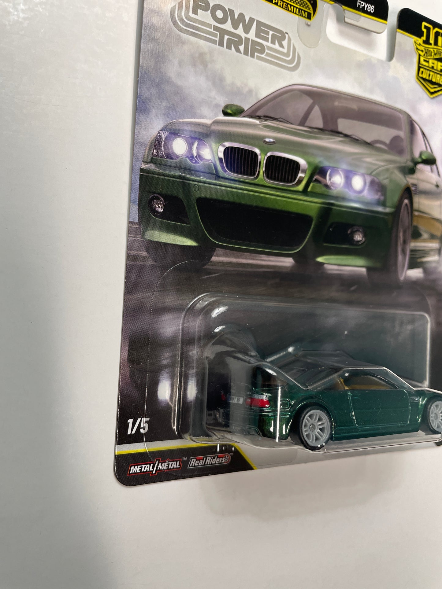 Hot Wheels 1/64 Car Culture 2026 Power Trip BMW M3 Green - JKF30 - Damaged Box
