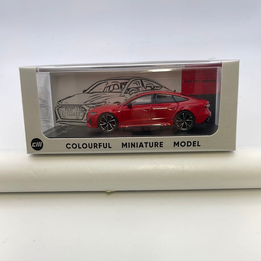 CM Model 1/64 Audi RS 7 Sportback Red