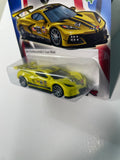 Hot Wheels 1/64 Convention Newsletter Exclusive Chevrolet Corvette C8.R w/ Sticker Yellow