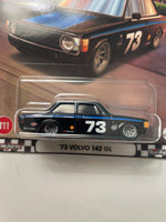 Hot Wheels 1/64 Boulevard Mix Z ‘73 Volvo 142 GL Black & Blue - Damaged Card