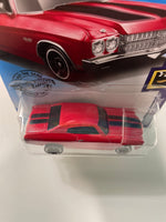 Hot Wheels 1/64 ‘70 Chevrolet Chevelle SS Fast n Furious Red - Damaged Card