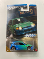 Hot Wheels 1/64 Speed Graphics ‘99 Honda Civic Type R (EK9) Falken Green & Blue - Damaged Card