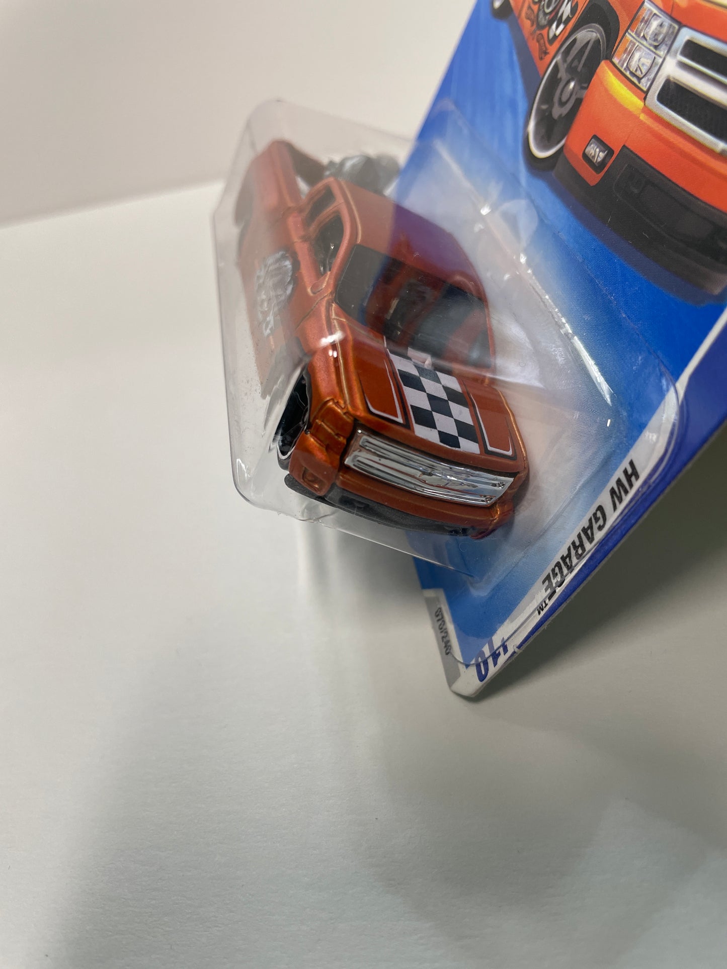 Hot Wheels 1/64 Chevy Silverado Orange - Damaged Box