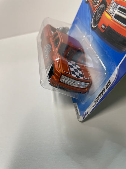 Hot Wheels 1/64 Chevy Silverado Orange - Damaged Box