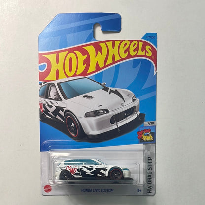 Hot Wheels 1/64 Honda Civic Custom White