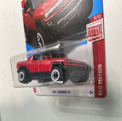 Hot Wheels 1/64 Target Red GMC Hummer EV Red - Damaged Card