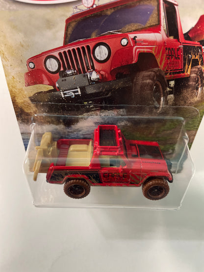 Hot Wheels 1/64 Mud Runners ‘67 Jeepster Commando Red - Damaged Box