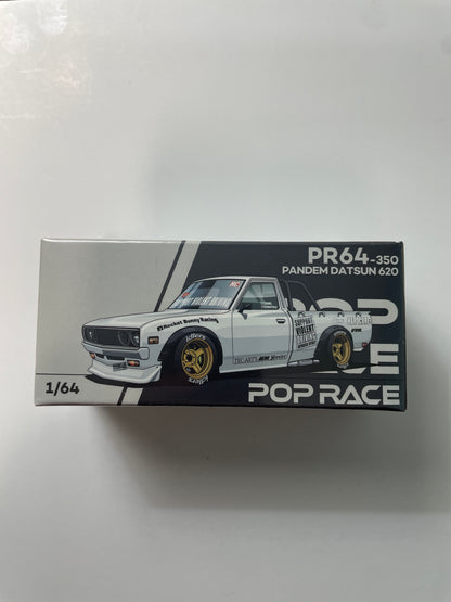 Pop Race 1/64 Pandem Datsun 620 White - PR64-0350
