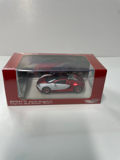 Mortal Model 1/64 2010 Bugatti Veyron 16.4 Super Sport Red & White