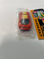 Hot Wheels 1/64 2024 Los Angeles California Convention Mazda RX-7 Dinner Baggie Car Orange