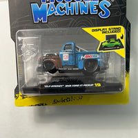 Muscle Machines 1/64 “Old Smokey” 1949 Ford F1 Pickup #128 Blue & Brown - Damaged Card