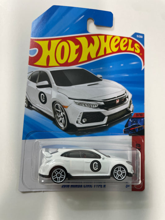 Hot Wheels 1/64 2018 Honda Civic Type R White