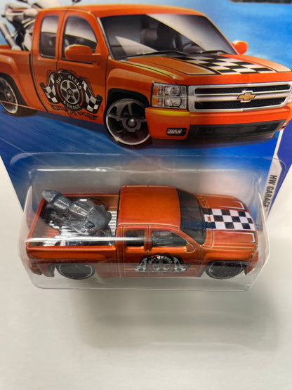 Hot Wheels 1/64 Chevy Silverado Orange - Damaged Box